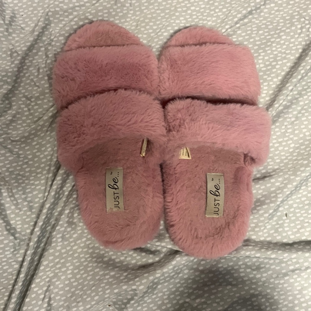 Fluffy, Dark-Pink Sandals